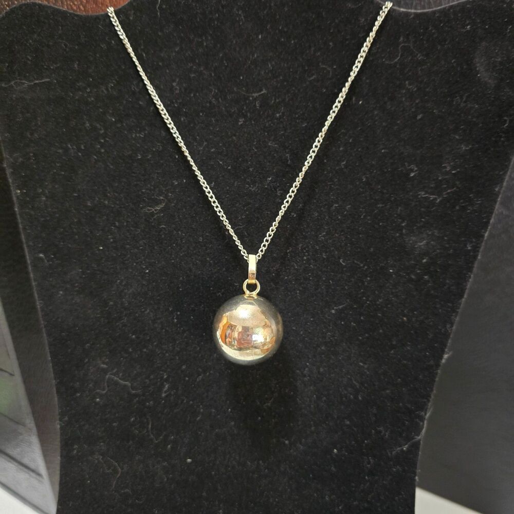 Sterling Silver Harmony Ball Charm w/ Chain